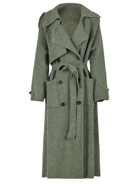 Mary Jane Trench Sweater(green)