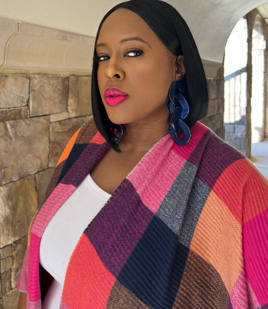 Chain Reaction Earrings (Navy)