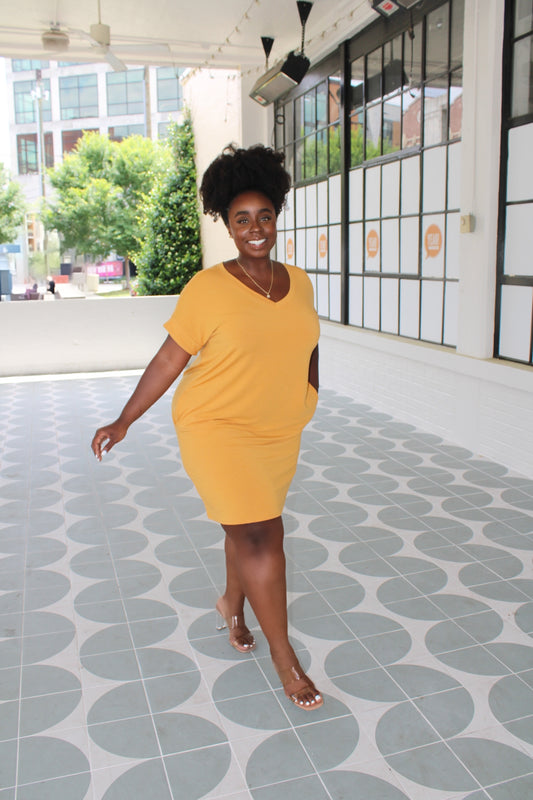 The Basic T Dress (Golden)