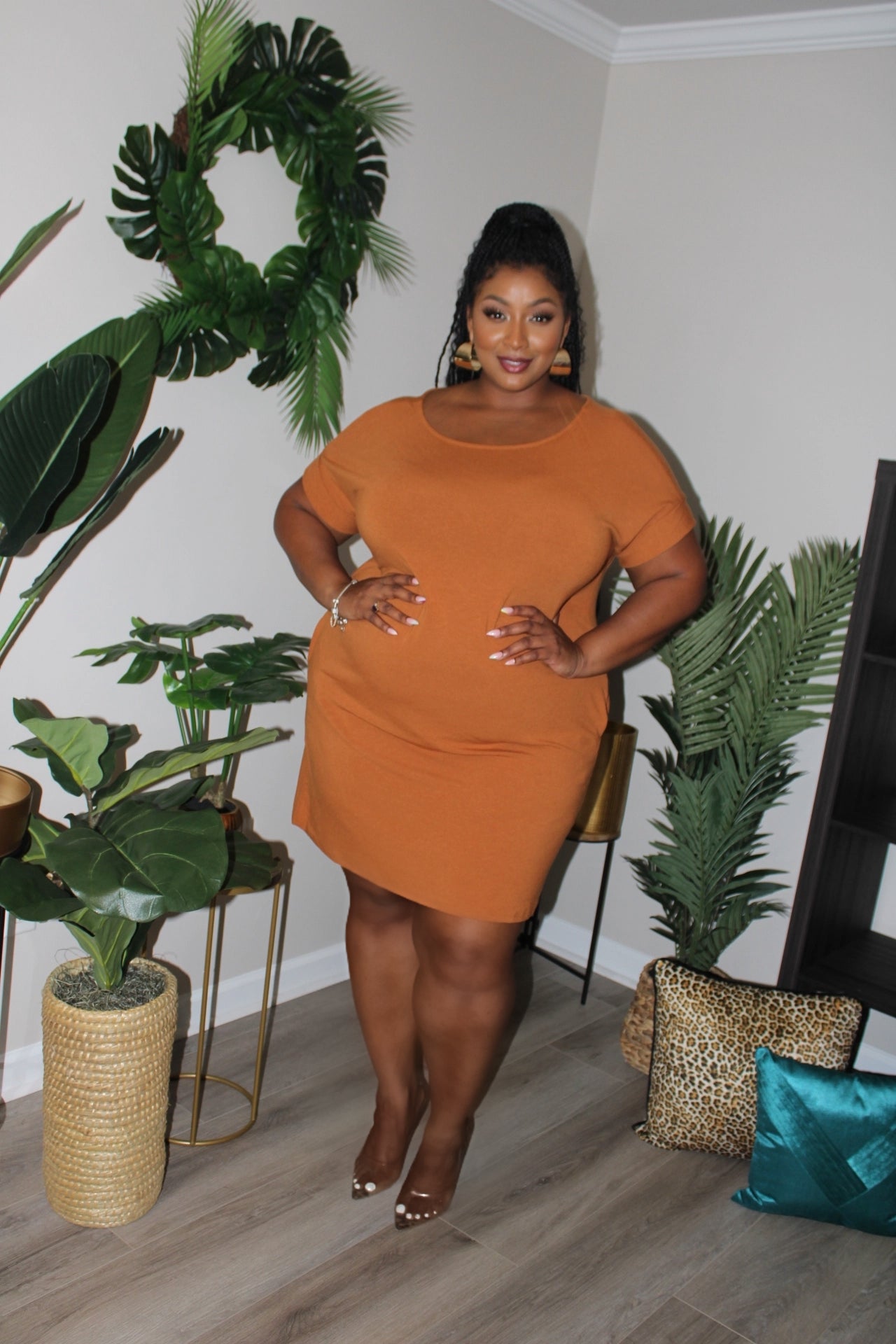 The Basic T Dress (Almond)