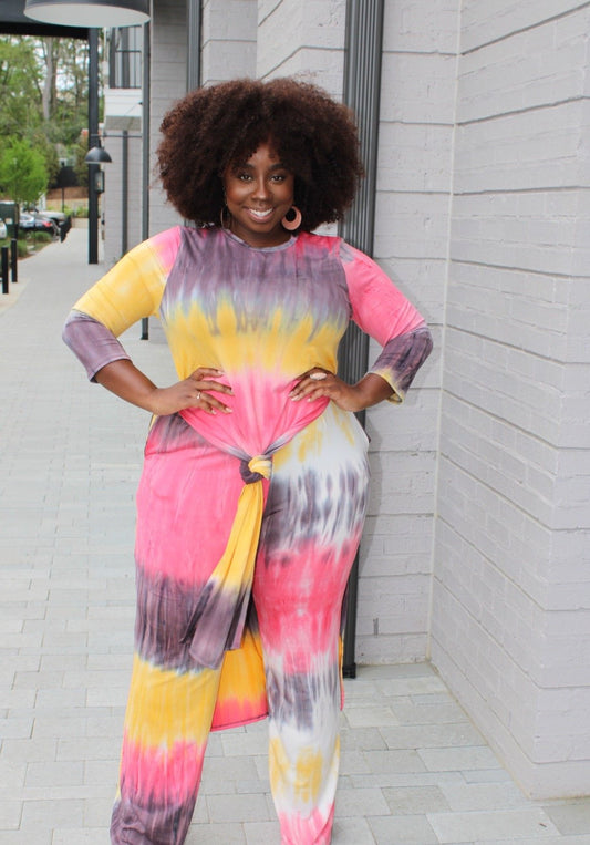 Tied Up (Coral & Yellow)