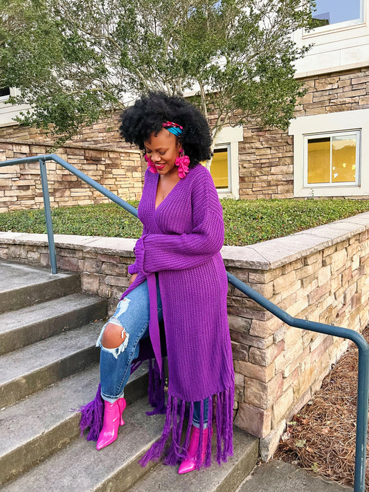 Sweater Weather Purple(Fits Sm-3x)