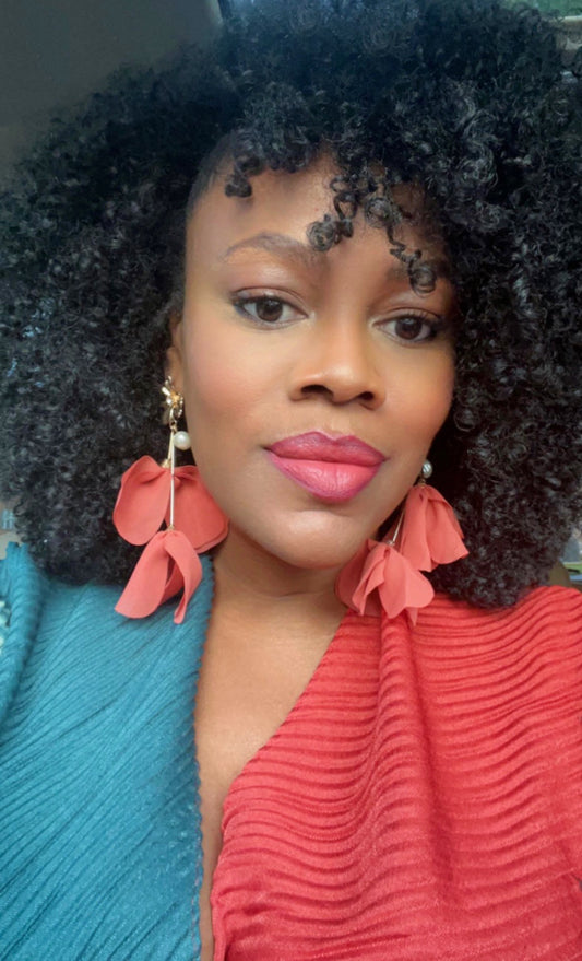 Rose Petal Earrings (Burnt Orange)