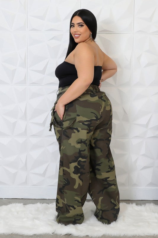 Camo Luxe Wide Leg Pants