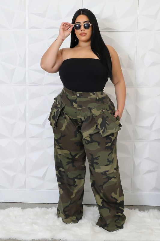 Camo Luxe Wide Leg Pants