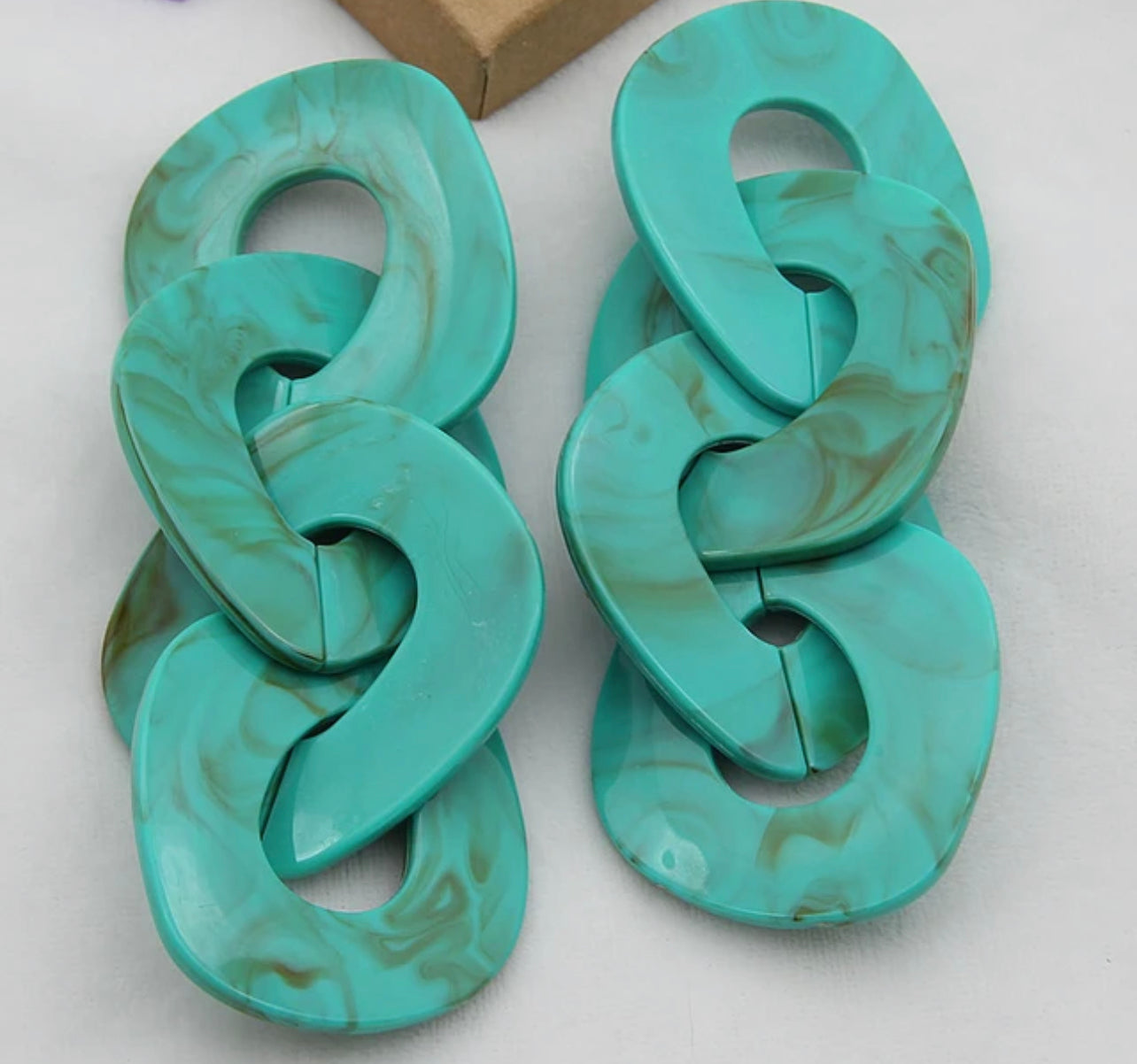 Chain Reaction Earrings (Turquoise)
