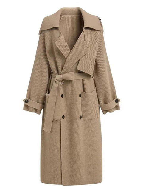 Mary Jane Trench Sweater (Tan)
